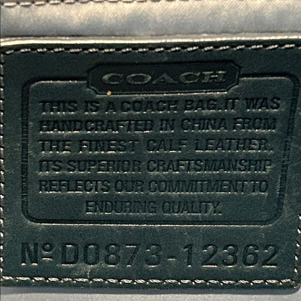 Coach Bleeker Teal Italian Cracked Leather Tote - Picture 17 of 17